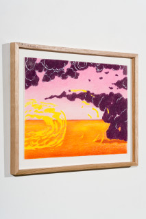 Callum Morton Smoke #4, 2024; pencil and gouache on paper; 30 x 42 cm; enquire