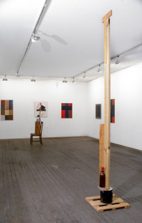 John Nixon Self Portrait (Monument), 1984-86; wood and readymade objects; enquire