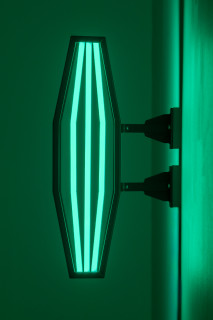 Callum Morton City Lights #10, 2026; steel, 2Pac polyurethane, lights; 70 x 35 x 12 cm; enquire