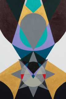 Mikala Dwyer Grey Mother (detail), 2022; acrylic on canvas; 92 x 60 cm; enquire