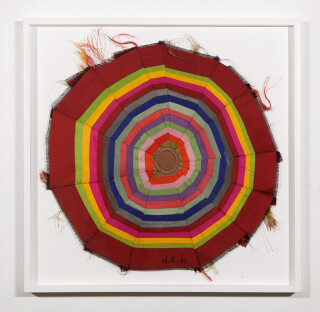 Del Kathryn Barton no other side, 2012; Dupion silk and embroidery cotton; 50.5 x 51.5 cm; enquire