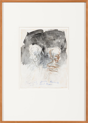 Newell Harry Untitled, 2006; ink, marker, pencil, bitumen wash and gesso on craft paper; 71 x 51 cm; (framed); enquire