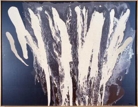 Dale Frank Hairy MacClarey, 1998; acrylic and aluminium on u.v. protected woven Chinese fibreglass; 200 x 260 cm; enquire