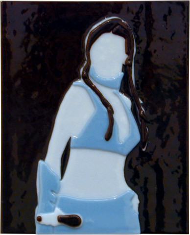 Kathy Temin Frozen Moment: Performing, 17, 2002; fused glass; 26 x 20 cm; enquire