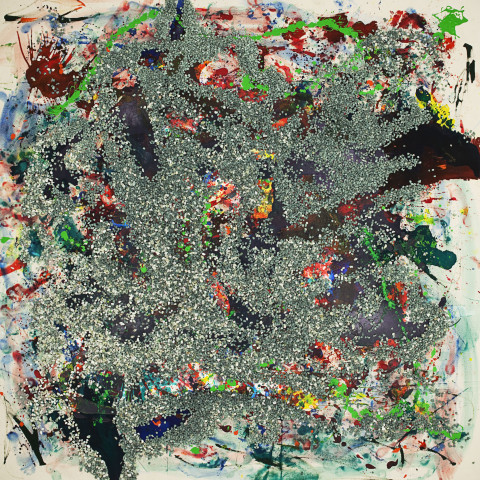 Julie Rrap Loaded: Green #6, 2012; digital print face mounted on perspex ; 126 x 126 cm; Edition of 3 + AP 2; enquire