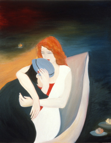 Vivienne Shark LeWitt Farewell My Lovely (detail), 1984; oil on marine board, 2 panels; 182 x 90 cm; enquire