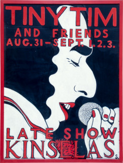 Martin Sharp Tiny Tim Late Show, 1983; original poster; 105 x 80 cm; enquire