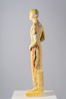 Linda Marrinon Summer, 2025; painted plaster and hessian; 100 x 28 x 24 cm; enquire