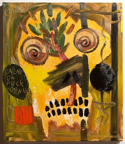 David Griggs Valpam and Socks, 2014; Oil on canvas; 71 x 61 cm; enquire