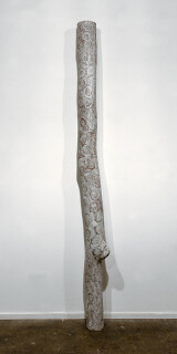 Nyapanyapa Yunupiŋu Bul'yunmirri, 2012; 4238E; natural earth pigments on bark; 212 x 15 x 15 cm; enquire