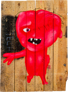 Maria Kozic VISIONARYALS 20, 2000; acrylic on wood; 80 x 59 cm; enquire