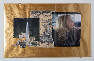 Jacqueline Fraser Vivienne Westwood Looking at Jake and Dinos Chapman at the Tate Modern, 2013; Mixed media collage; 50.5 x 82 cm; enquire