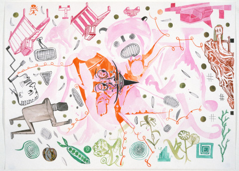 Gareth Sansom Balance, 1989; watercolour on paper; 56 x 76 cm; enquire