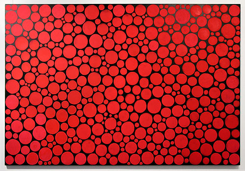 Yayoi Kusama Dots Obsession, 2001; acrylic on canvas; 130 x 194 cm; enquire