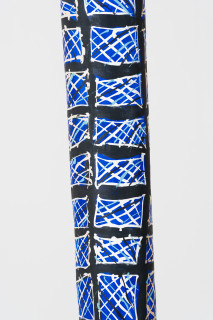 Dhambit Munuŋgurr Djapu Design (detail), 2025; 3460-25; acrylic on wood; 260 x 35 cm; enquire