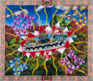 Gary Carsley The long and weak end, 1986; oil and enamel paint on linen; 180 x 210 cm; enquire