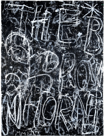 Newell Harry Untitled, 2008; gesso and oil stick on 9 sheets of ironed Fabriano paper; 228 x 170 cm; enquire