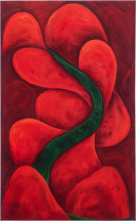 Linda Jackson Hills and Green River, 1998; acrylic on canvas; 120 x 75 cm; enquire