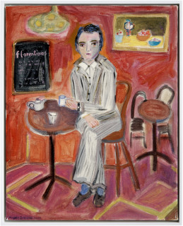 Angela Brennan Yanni Florence at Florentinos, 2006; acrylic on canvas; 50.5 x 40.5cm (unframed), 53 x 43cm (framed); enquire