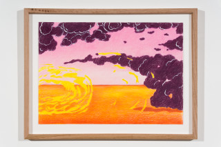 Callum Morton Smoke #4, 2024; pencil and gouache on paper; 30 x 42 cm; enquire