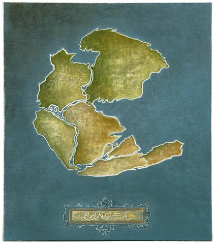 Vivienne Shark LeWitt Pangaea, 200 Million Years Ago, 2007; acrylic on linen; 77 x 67 cm; enquire