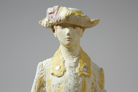 Linda Marrinon Woman of Albert, France 1916 (detail), 2019; painted plaster; 150 x 103 x 62 cm; enquire
