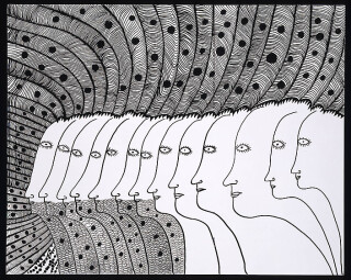 Yayoi Kusama Morning Splendor [TWHIOW], 2007; silkscreen on canvas; 130.3 x 162 cm; Edition of 5; enquire