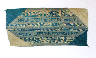 Newell Harry untitled (Half Caste / Fecal Shat), 2011; from the series gift mat; Pandanus, dye; 97 x 211 cm; enquire