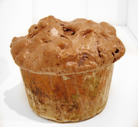 Hany Armanious Muffin # 14, 2003; expanding foam, pigment & paper; 30 x 33 x 33 cm; enquire