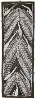 Mulkun Wirrpanda Untitled, 2015; 4524I; Bark painting; 42 x 15 cm; enquire