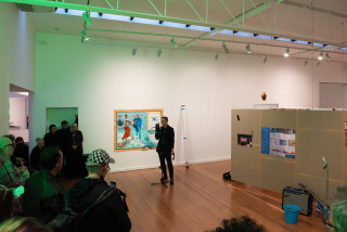 A Constructed World Sending Tranmission: To Telstra Payphone, 26 Russel St, Melbourne with Christopher LG Hill, 2026; performance; enquire