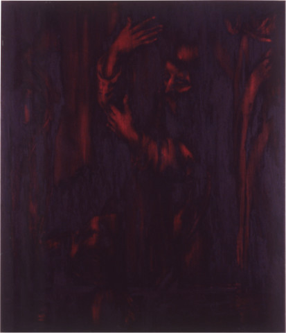Lindy Lee Of Fear and Exultation, 1988; oils and wax on canvas; 175 x 134 cm; enquire