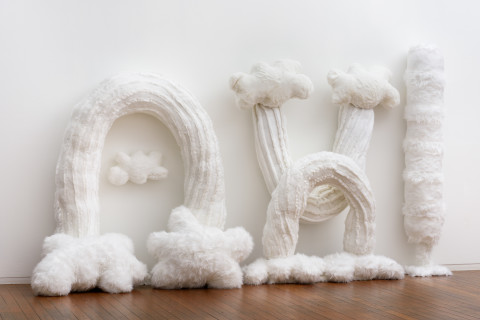 Kathy Temin Mothering Garden: Wall Display, 2021; synthetic fur, synthetic filling; 200 x 360 x 80 cm; more info; enquire