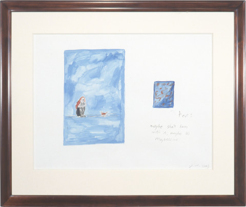 Jenny Watson Study for Maybelline, 2003; gouache on Waterford watercolour paper; 81 x 97cm (framed); enquire