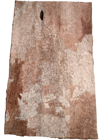 Nyapanyapa Yunupiŋu Untitled, 2015; 4827U; natural earth pigments on bark; 157 x 103 cm; enquire