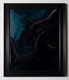 Dale Frank Conservative Institutional Beauty #12, 2012; Varnish on canvas; 87 x 74 cm; (framed); enquire