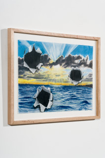Callum Morton The Hole Story #11, 2025; pencil and gouache on paper; 30 x 42 cm; enquire