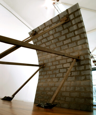 Callum Morton Monument #24, 2009; polyurethane, epoxy resin, fiberglass, sand cement, timber, acrylic paint; 290 x 215 x 270 cm; enquire