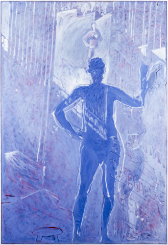 Gunter Christmann The Intruder, 1987; acrylic on canvas; 244 x 168 cm; enquire