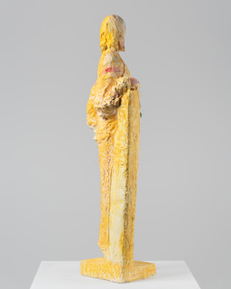 Linda Marrinon Woman with turquoise jewellery, 2026; painted plaster; 99 x 28 x 25 cm; enquire