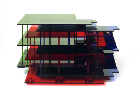 James Angus Dom-Ino Colour Separation, 2002; acrylic; 15.5 x 18 x 20 cm; enquire