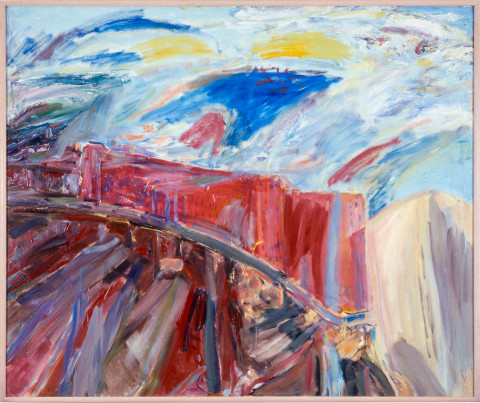 Kevin Connor Pyrmont and Beyond, 1984-85; oil on Belgium linen; 153 x 183 cm; enquire