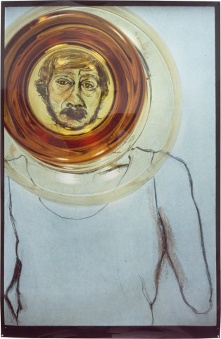 Mike Parr Two of ten cibachromes from The Umbrella of Glass (Fading), 1981-1993; 190 x 127 cm; enquire