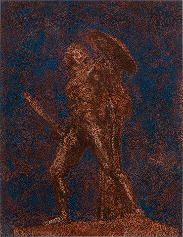 Daniel Boyd Untitled (ATTCTTBRTTIH), 2020; oil, acrylic, charcoal and archival glue on canvas; 198 x 153 cm; more info; enquire