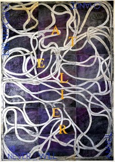 Imants Tillers Atelier XIII, 2002; synthetic polymer paint, gouache on 18 canvasboards; 152.4 x 106.7 cm; enquire