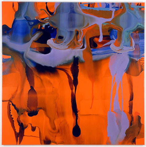 Dale Frank 20. The Unattended Funeral the artist's unattended living funeral, 2007; varnish on canvas; 200 x 200 cm; enquire