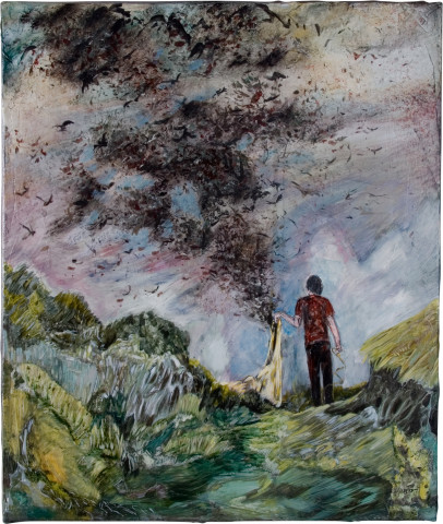 Hernan Bas Mephistopheles, at 17 (the origin of bats), 2007; mixed media on linen; 61 x 50.8 cm; enquire