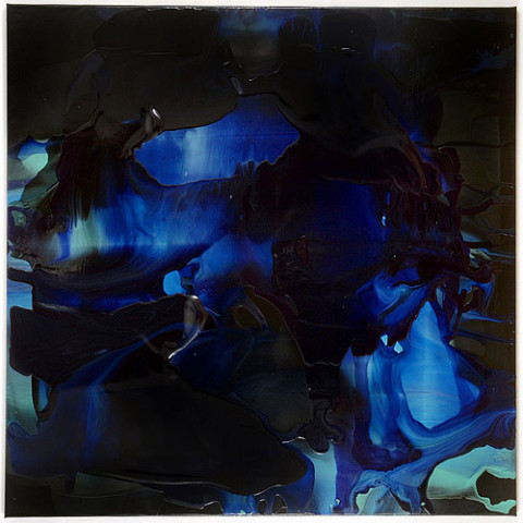 Dale Frank 21. The Unattended Funeral but he was such a Jerk he attended his own Funeral, 2007; varnish on canvas; 200 x 200 cm; enquire