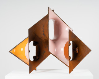 James Angus Mother, 2025; steel, enamel paint; 80 x 87 x 59 cm; enquire
