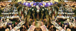 Anne Zahalka Jacaranda Ball, Grafton, 2000; type C photograph; 115 x 242 cm; Edition of 12; enquire